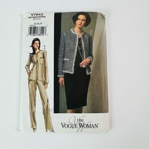 Vogue Sewing Pattern V7943 Womens Size 14 16 18 Uncut Jacket Skirt Pants